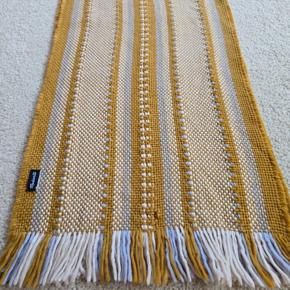 Madewell Chunky Weave Mustard Yellow Gold Scarf - Picture 5 of 6